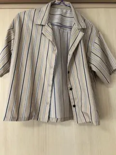 M様専用 ショート丈　シャツ　ブラウス　ストライプ　ウィゴーのサムネイル