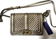 【新品】Rebecca Minkoff レザー ショルダーバッグ メタリック