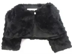 新品　120 女の子　長袖　ボレロ　カーディガン　ファー　ブラック　卒園式