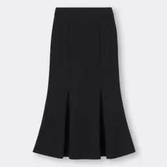 GU カットソーマーメイドロングスカート ブラック XL LL