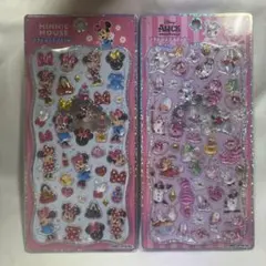 正規品　プチドロップステッカー　ミニーマウス&アリスインワンダーランド