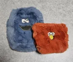 SPRING特別付録セサミストリート エルモ＆クッキーモンスターふわふわポーチ