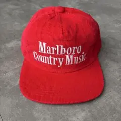 Marlboro コーデュロイキャップ 赤 - メルカリ