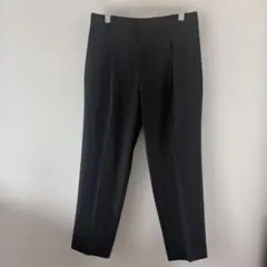 【美品】無印良品 シワになりにくいタックテーパードパンツ　ブラック　XLサイズ