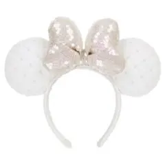 ディズニー カチューシャ ミニー パール ホワイト