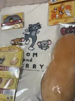 ムとジェリー ハッピーくじ C賞 D賞 トートバッグ ポーチ、キーホルダー、缶