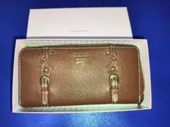 Samantha Thavasa 長財布 ブラウン ラウンドファスナー