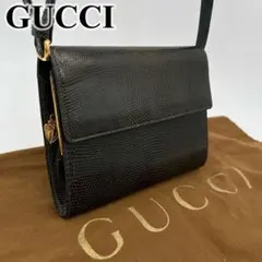 GUCCI ショルダーバッグ 斜めがけ リザードレザー がま口 クレストロゴのサムネイル