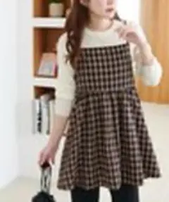 シャーリングチェックチュニック