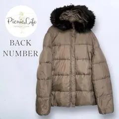 美品★【バックナンバー】ダウンジャケット ファー付きフード 軽量 アウター M