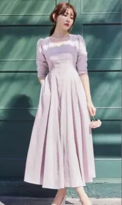 Her lip to Voile Back Ribbon Long Dress