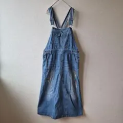 チチカカ サロペットスカート デニムサロペット 古着