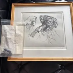 藤田嗣治】 1926年作 エッチング 「お梅さんの三度目の青春