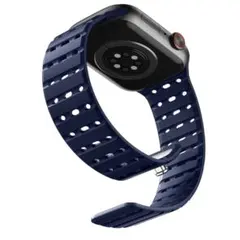 Bandletic アップルウォッチバンド シリコン マグネット　ネイビー