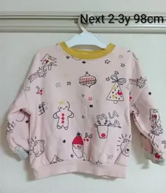 ネクスト　2-3y　98cm　クリスマストレーナー　裏起毛