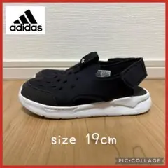 adidas キッズサンダル 19cm 黒