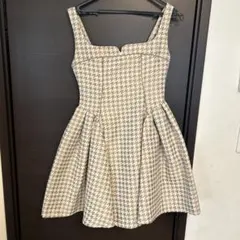 eimyノースリーブミニワンピース ハウンドトゥース柄