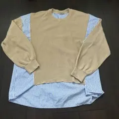 NIKO AND... メンズニットシャツセーター Lニコアンド