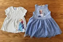 カ*ン様 アナ雪 エルサ コーデセット ワンピース H&M コストコ100のサムネイル