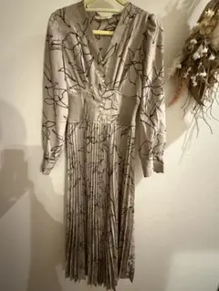 COCODEAL 花柄プリント長袖ワンピース