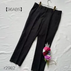 センタープレス　スラックス　フォーマル　ストライプ　ネイビー　【96AB5】