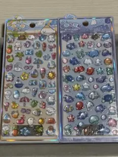 3Dシール ラメ入り　2枚セット 動物　夏　海