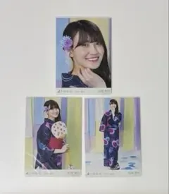 乃木坂46 松尾美佑 生写真 2021.July 浴衣 3種