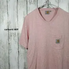 carhartt WIP カーハート Vネック ポケット Tシャツ 刺繍ロゴ M