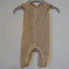 H&M オーガニックコットン 花柄ロンパース 4-6M