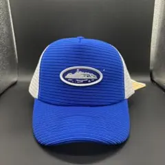 Corteiz SHORT PEAK TRUCKER ブルー　キャップ