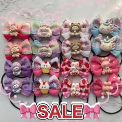 SALE♡ハンドメイド♡キッズヘアゴム♡キッズリボン♡ダブルリボン♡