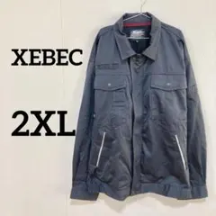 【XEBEC】作業服 ワークジャケット ブルゾン 3L グレー メンズのサムネイル