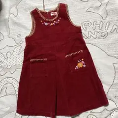 レトロ　美品♡ミキハウス☆コーデュロイワンピース♡１１０