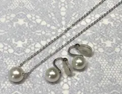 真珠 ネックレスとイヤリング セット