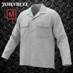 JOHNBULL ジョンブル 長袖 開襟シャツ オープンカラーシャツ M 灰色のサムネイル