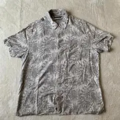 Tasso Elba 半袖シャツ レオパード シルク混 総柄 XXLサイズのサムネイル