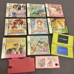 の*こ様 ニンテンドーDSi 本体（動作確認済）、保護カバー、8種カセット