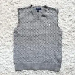 POLO RALPH LAUREN グレー Vネック ニットベスト XL