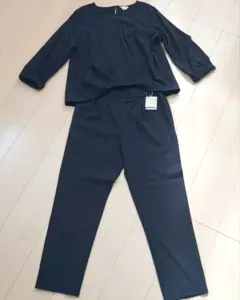 レディース ブラック 裏フリース セットアップ パンツ Mサイズ