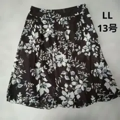 お値下げ ☺️ アリスバーリーL　シフォン　スカート　13号 花柄のサムネイル