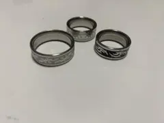 シルバー・ブラックリング 3つセット