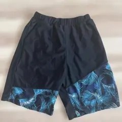 【美品】百貨店購入 定価9,000円 速乾 黒×青 水着 ラッシュガード