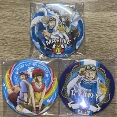輩缶バッジ RED MARINE WORLD コビー ヘルメッポ 麦わらストア
