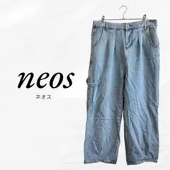 ネオス ルーズシルエット バルーン デニム M ペインター ワイドパンツ ブルー