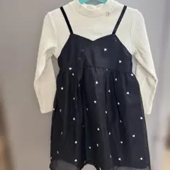 ハート柄ワンピースセット110cm