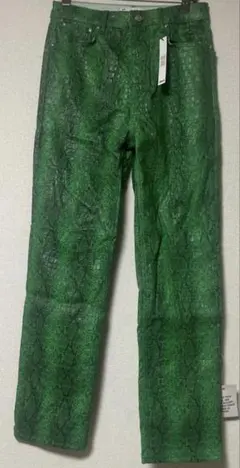 ASOS green snake print croc lether 28×30