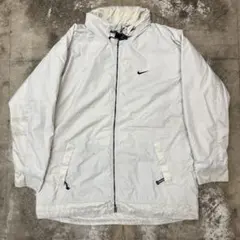 90s NIKE ナイキ 中綿 ナイロンジャケット メンズL ホワイト