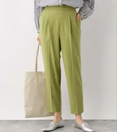 GLOBAL WORK ウツクシルエットプレミアムスリムストレートパンツ