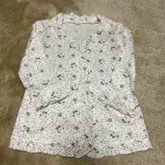 ピンクハウス　小花柄　カットソーカーディガン　M