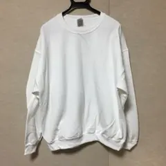 新品 GILDAN ギルダン 長袖トレーナー ホワイト 白 L